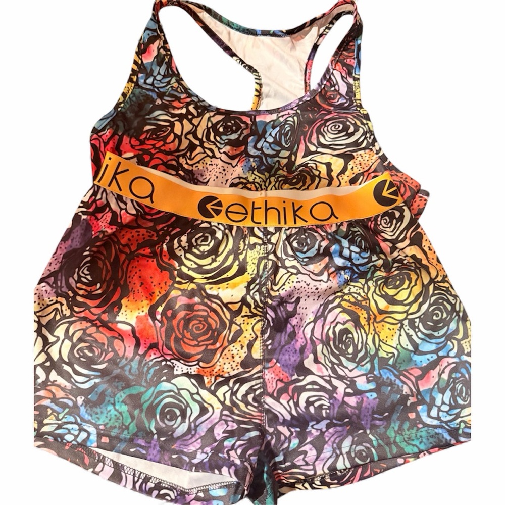 Ethika Colorful Floral Tank and Shorts Set